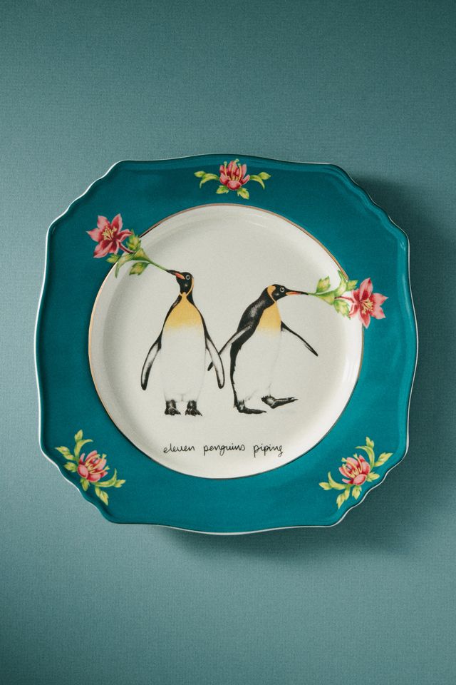 Lou Rota Twelve Days of Christmas Assorted Stoneware Dessert Plates, Set of 12 #11