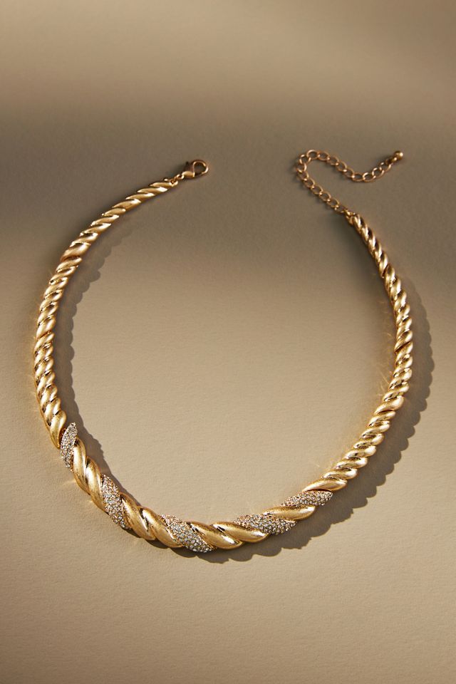 Twisted Pavé Rope Necklace | Anthropologie