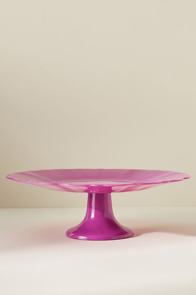 Hot Pink Melamine Pedestal Cake Stand