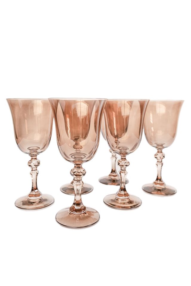 Estelle Colored Glass Regal Goblet Set #1