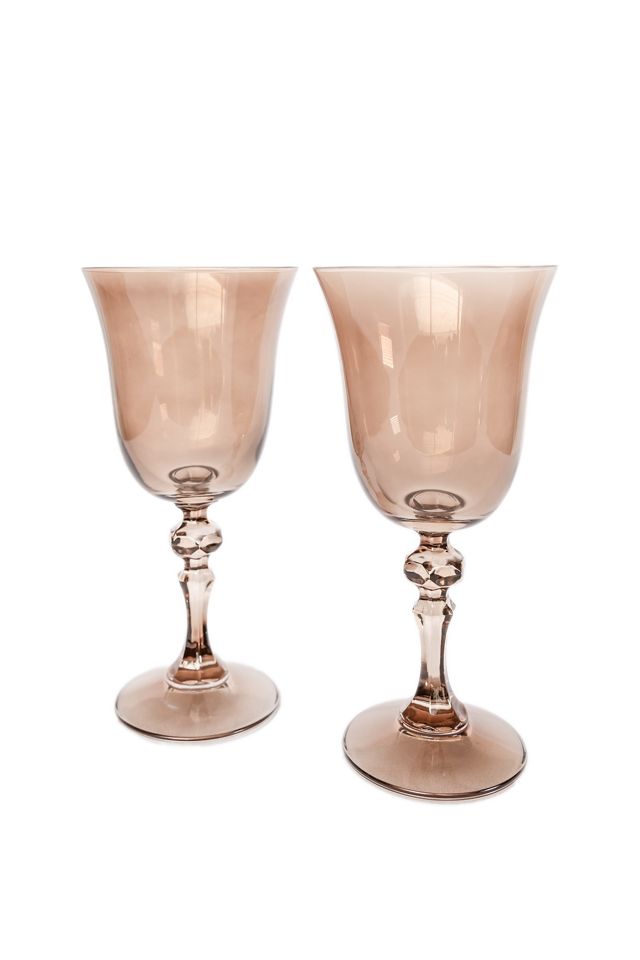 Estelle Colored Glass Estelle Hand-Blown Colored Martini Glasses (Set of 6) - Smoke (Set of 6)