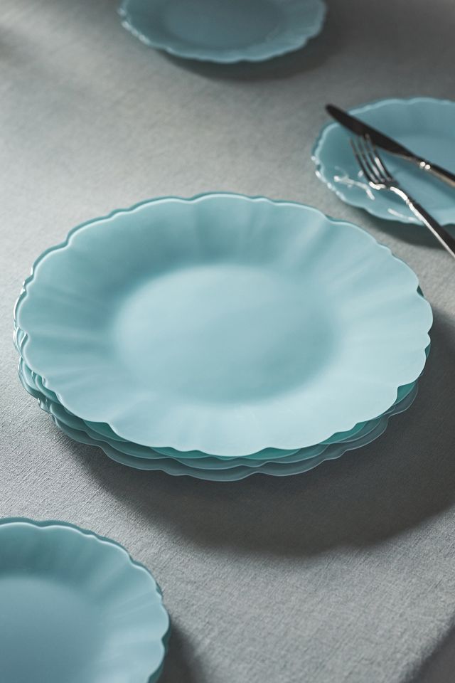 Adley Glass Chargers, Set of 4