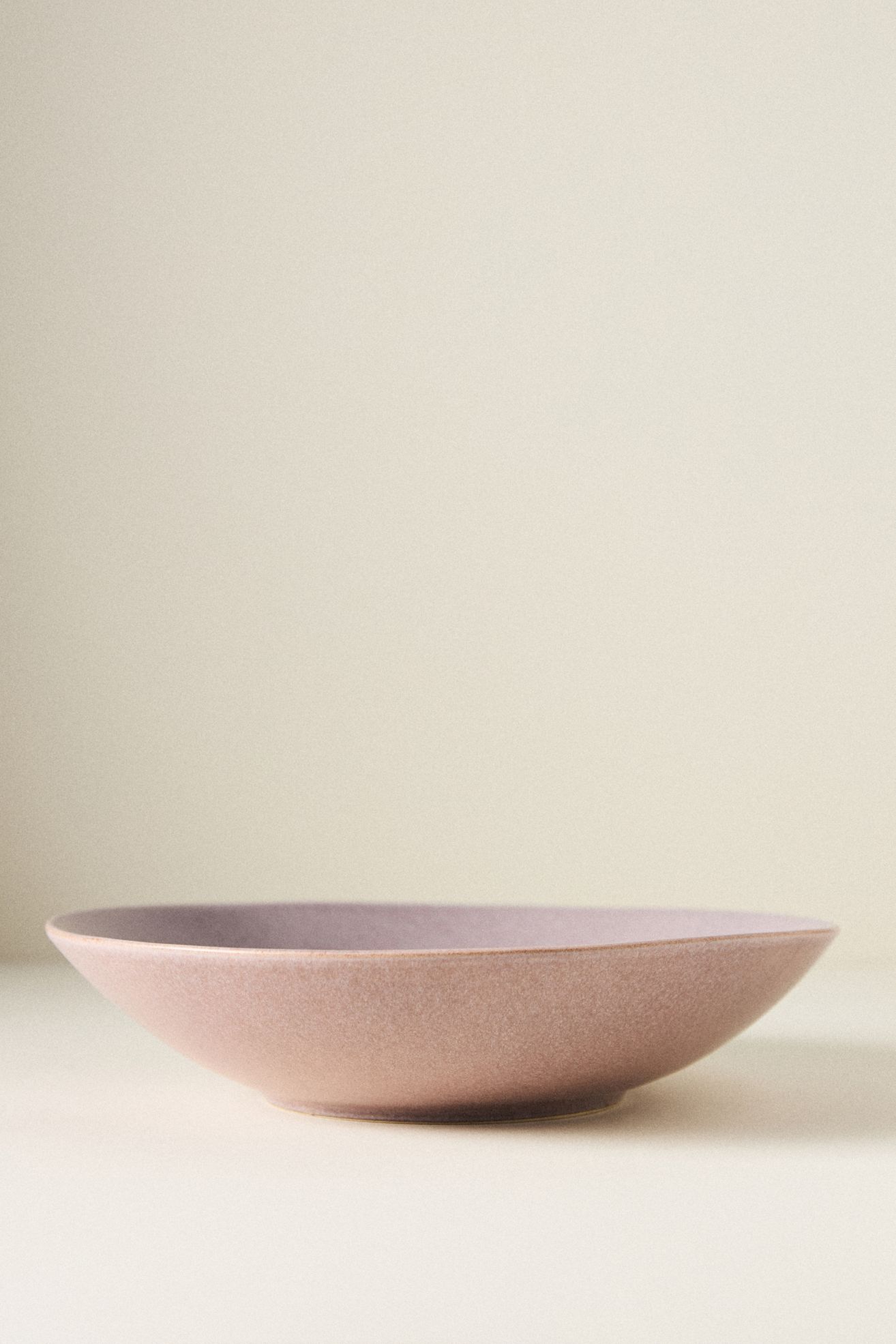 The Jasper Portuguese Stoneware Low Serving Bowl - Lilac, One Size