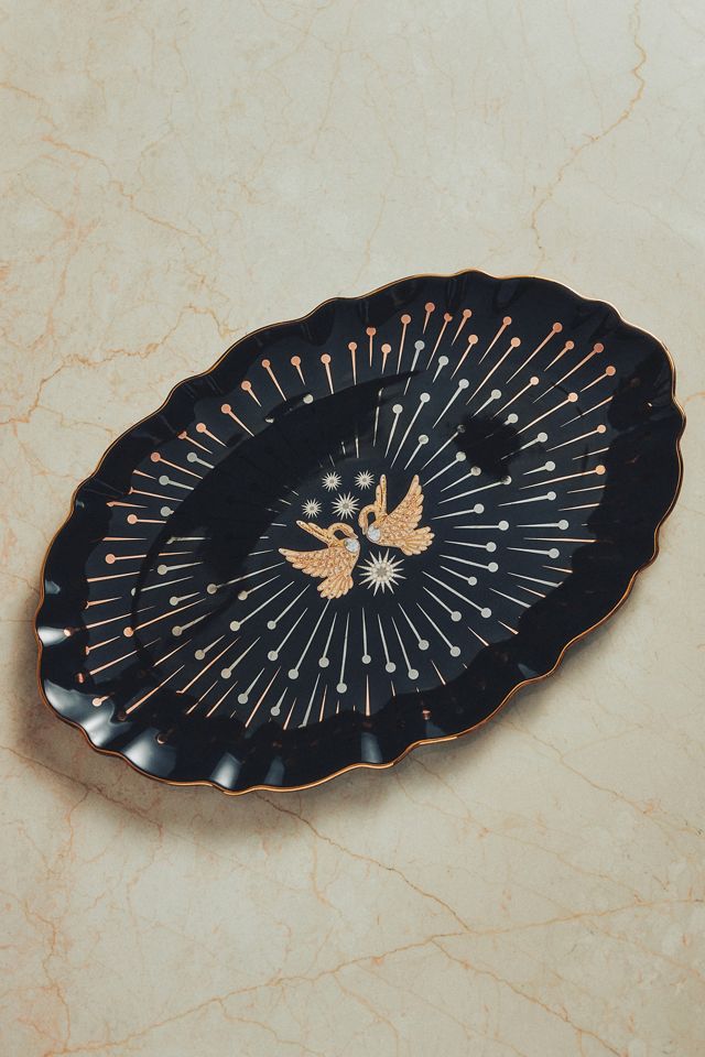 Catherine Martin Starry Night Swan Serving Platter #1