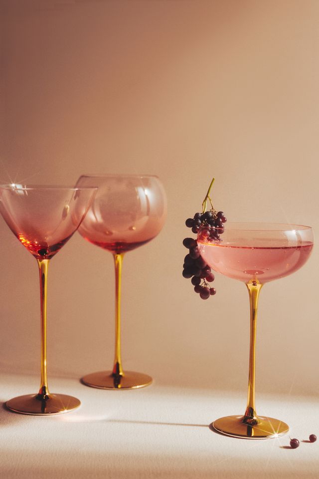 Catherine Martin for Anthropologie Starry Night Champagne Coupe Glasses, Set of 4 #3