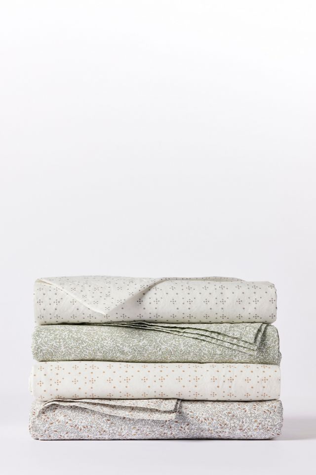 Coyuchi Organic Print Percale Sheet Set