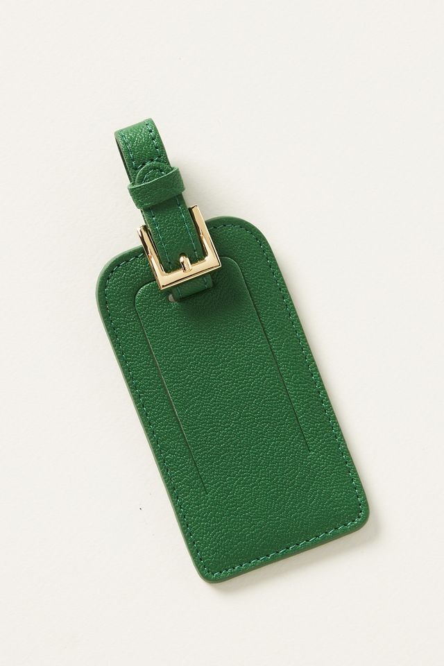 Wanderer Contrast Leather Luggage Tag | AnthroLiving