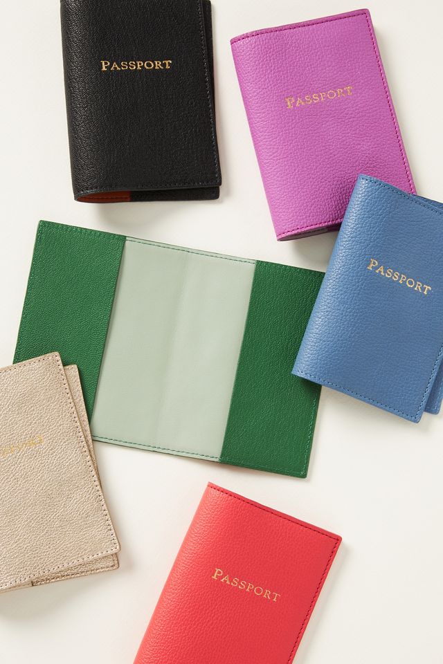 Wanderer Contrast Leather Passport Holder #2