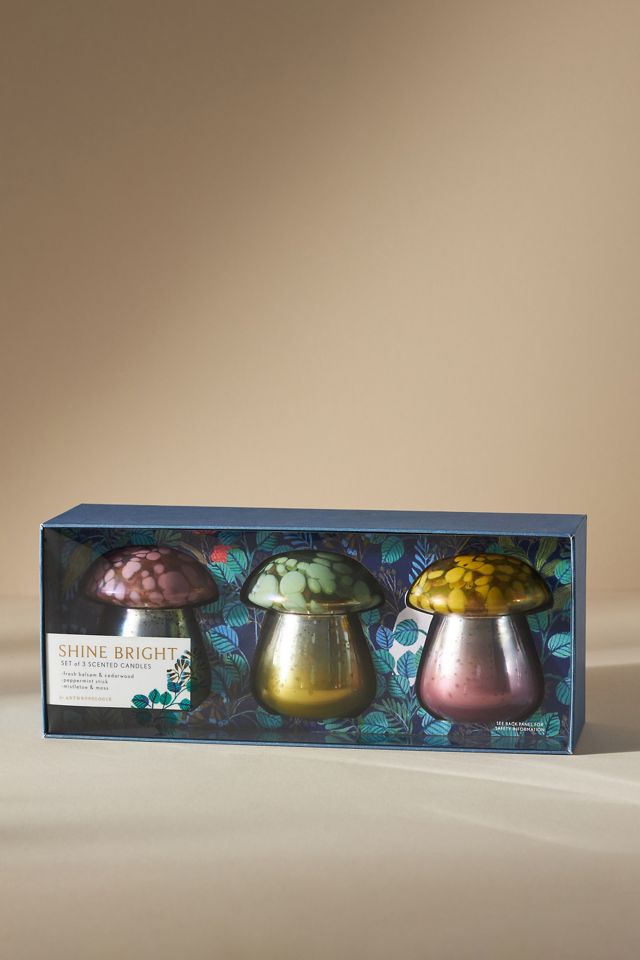 Mushroom Candles - Set of Three