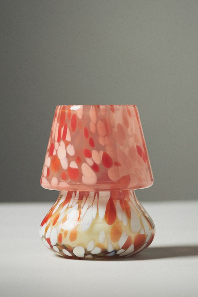 Cheena Night Gardenia Floral Fruity Glass Mushroom Lamp Candle #3