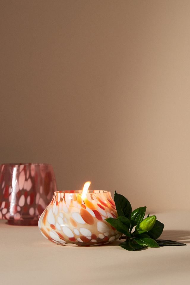 Cheena Night Gardenia Floral Fruity Glass Mushroom Lamp Candle #4