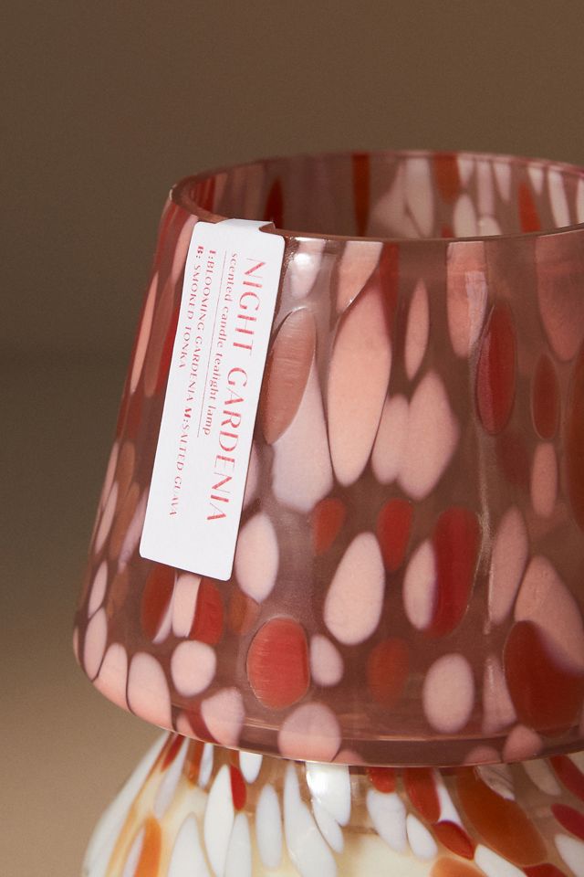 Cheena Night Gardenia Floral Fruity Glass Mushroom Lamp Candle #5