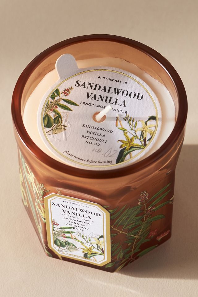 Apothecary 18 Woody Sandalwood Vanilla Small Glass Candle #2