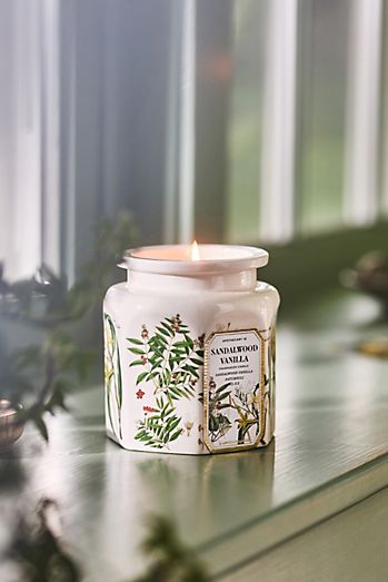 Apothecary 18 Sandalwood Vanilla Ceramic Jar Candle