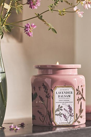 Apothecary 18 Lavender Balsam Ceramic Jar Candle