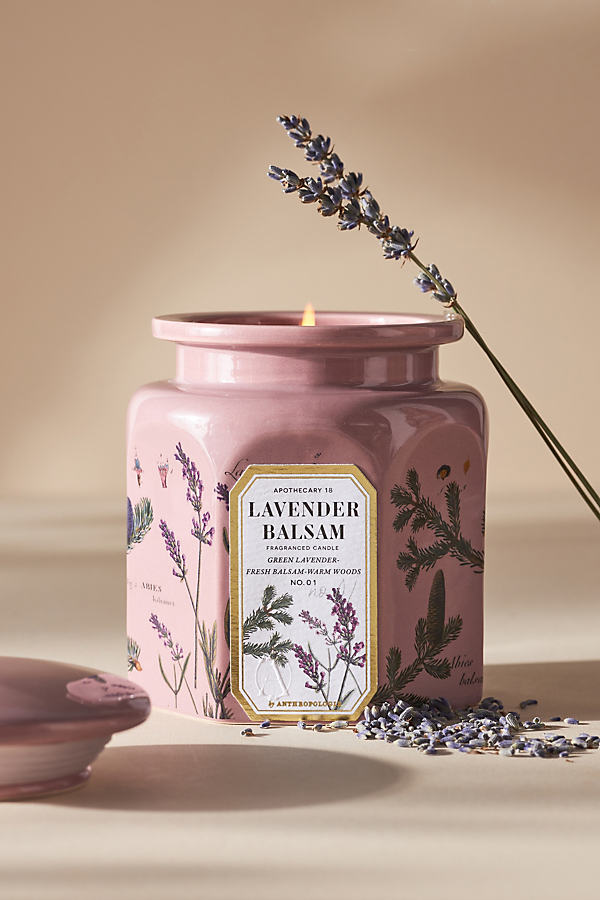 Apothecary 18 Fresh Lavender & Balsam Ceramic Jar Candle