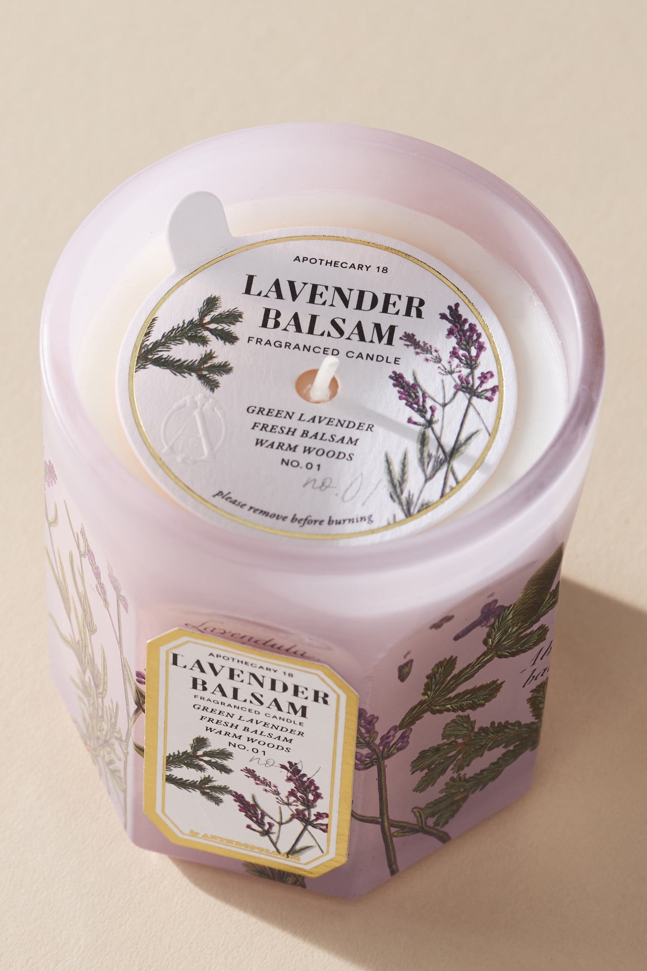 Apothecary 18 Fresh Lavender Balsam Small Glass Candle