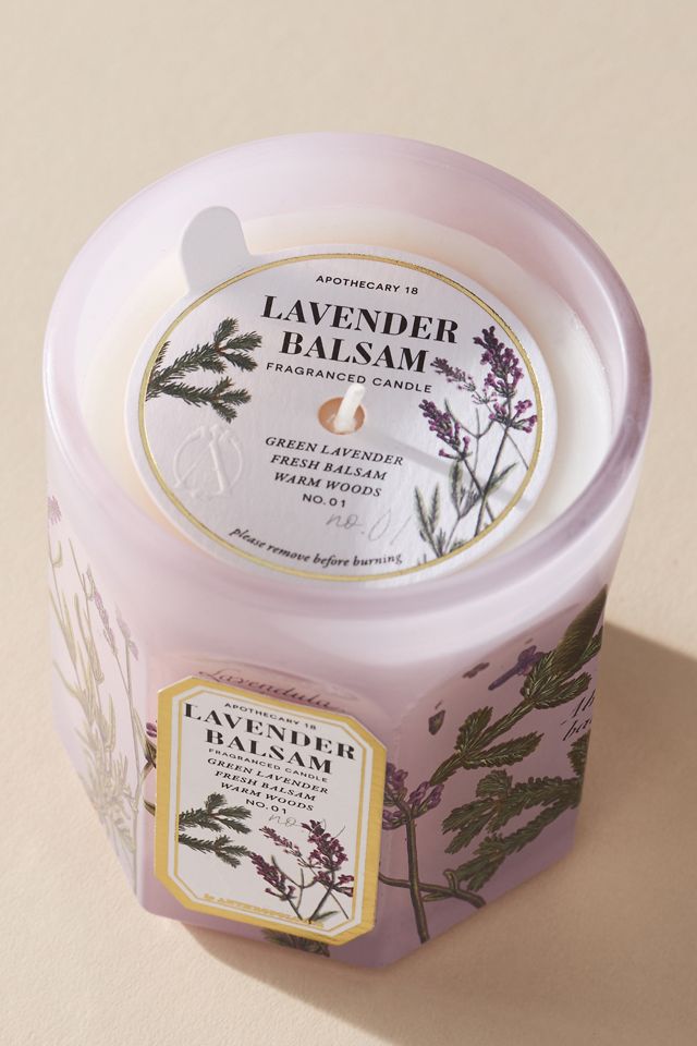Apothecary 18 Fresh Lavender Balsam Small Glass Candle #4