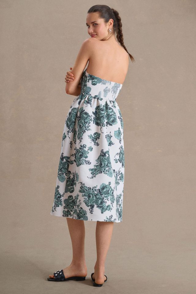 Sachin & Babi Blaine Strapless Bow Taffeta Midi Dress #2