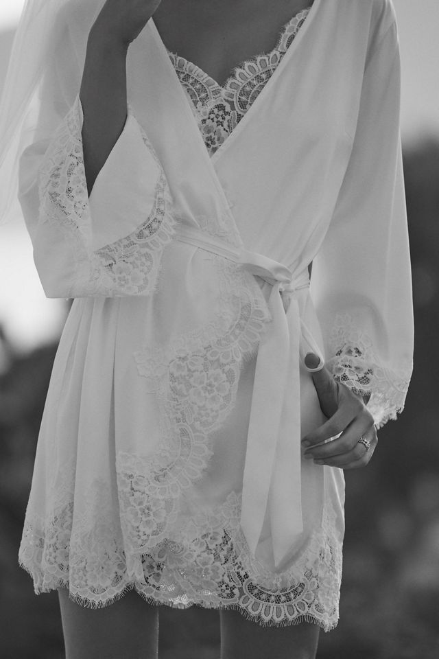 White Sian Lace Robe