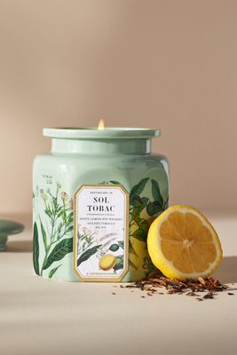 Apothecary 18 By Anthropologie Apothecary 18 Sol Tobac Ceramic Jar Candle By  In Green Size M