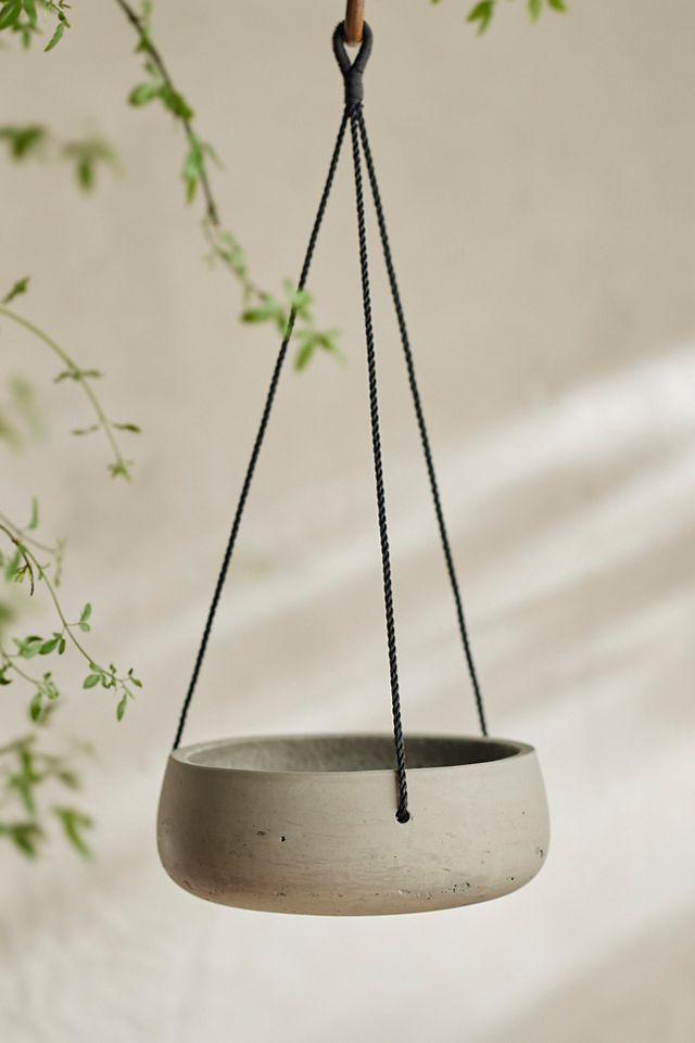 Hanging Fiber Cement Bowl Planter #1