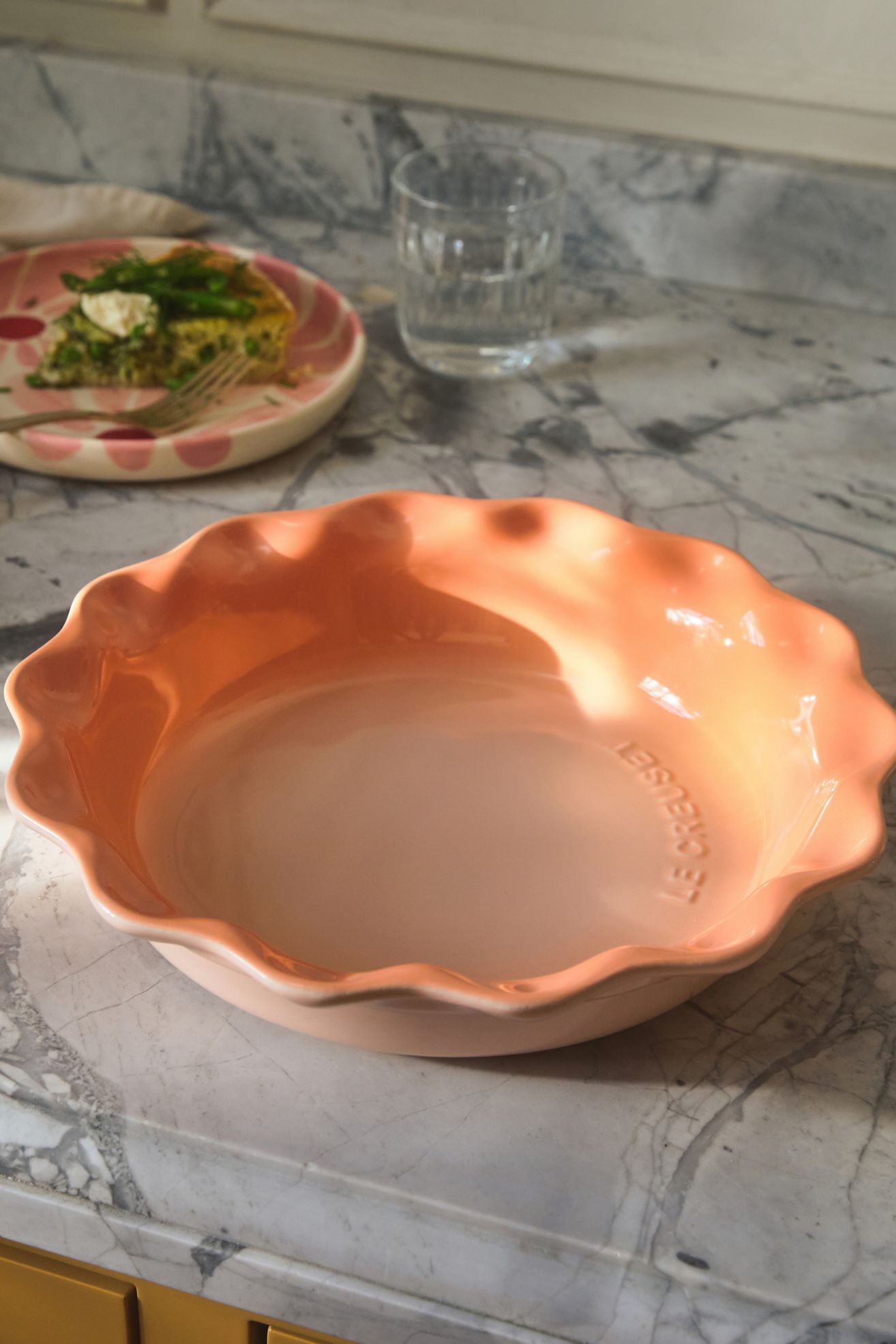 Le Creuset 9" Heritage Pie Dish - Peach, One Size
