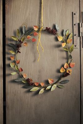 Berries + Leaves Iron Wreath | AnthroLiving