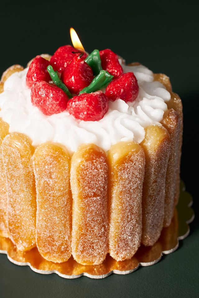 Strawberry Dessert Wax Candle #1