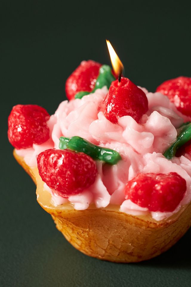 Strawberry Waffle Cake Dessert-Shaped Wax Candle #1