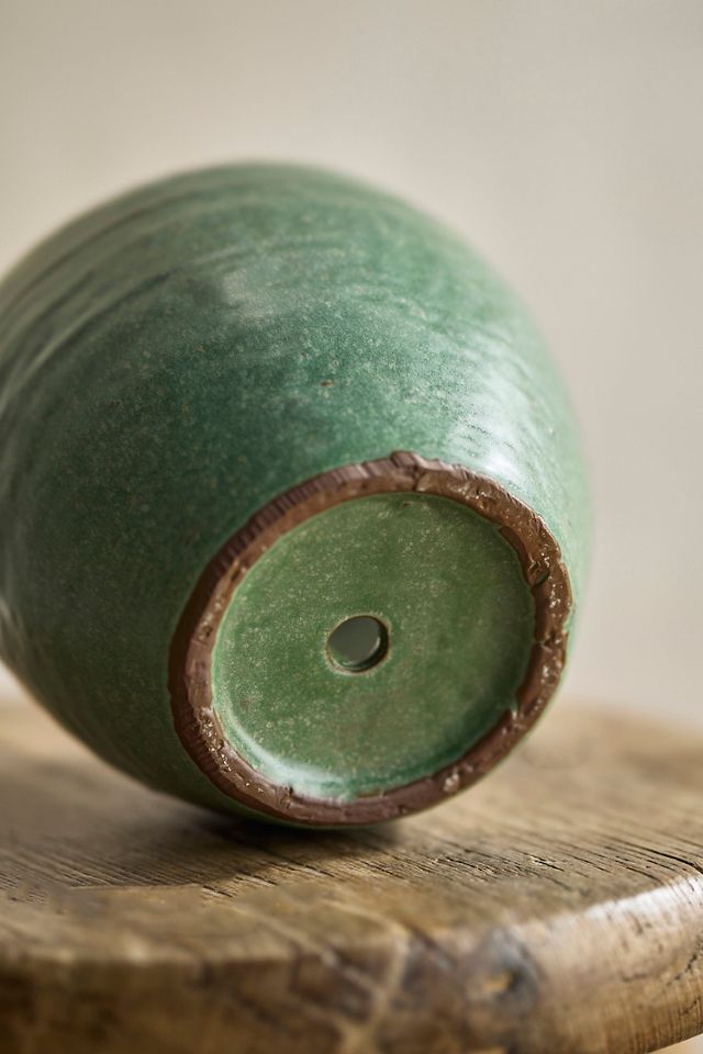 Evergreen Ceramic Pot + Saucer Set #3