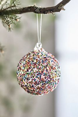 Sprinkle Glass Globe Ornament