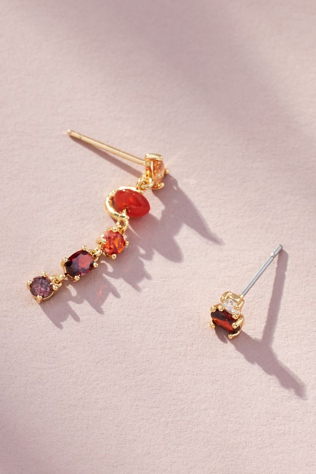 Teardrop Birthstone Earrings, Set of 2 #1