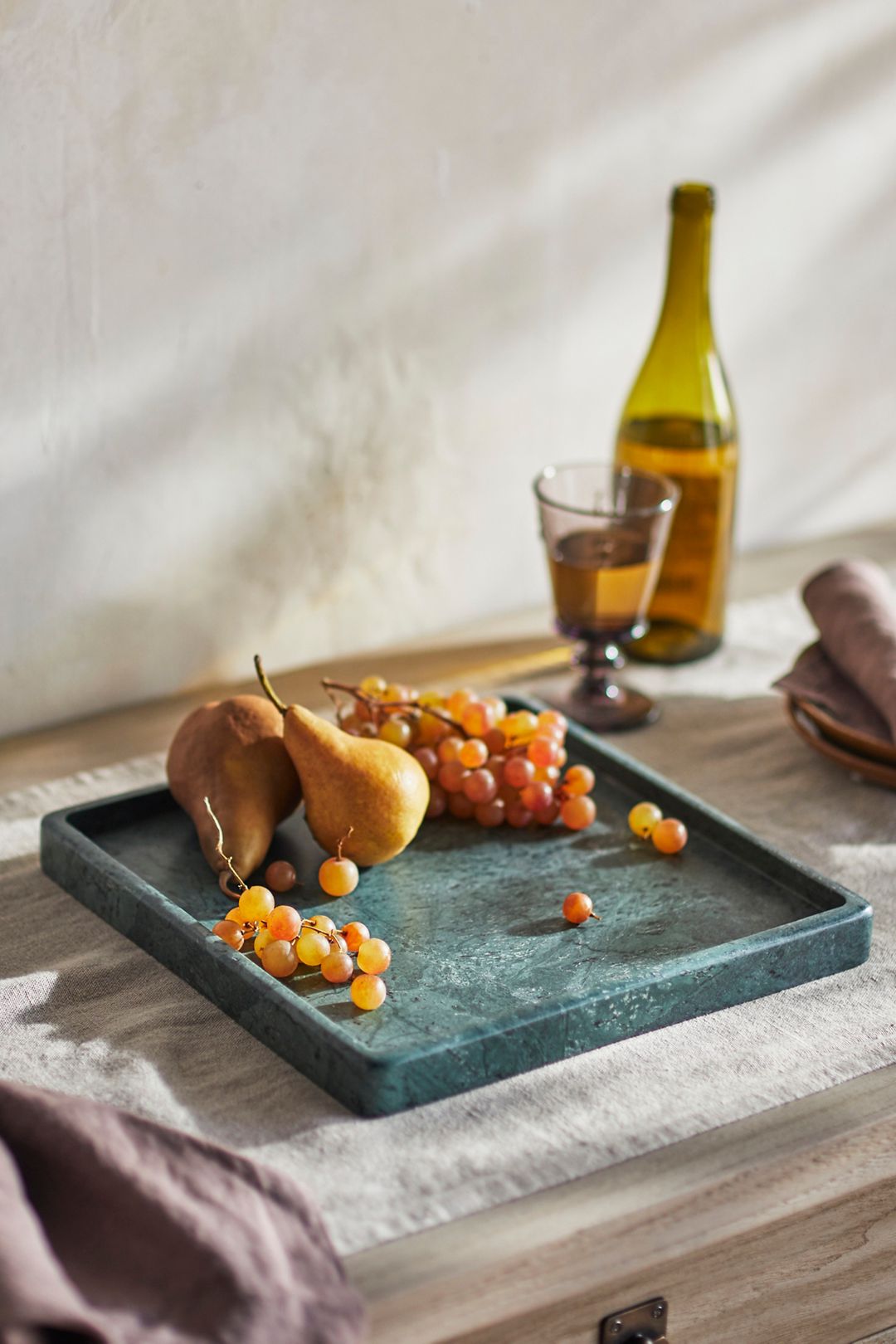 Marble Serving Platter, Square - Multi, One Size