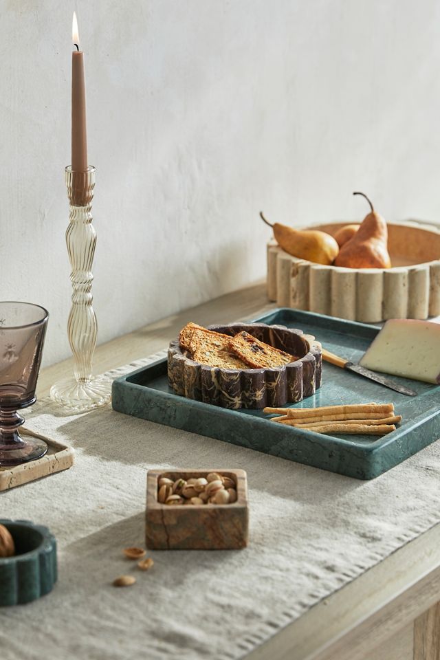 Scallop Red Levanto Marble Serving Bowl #2
