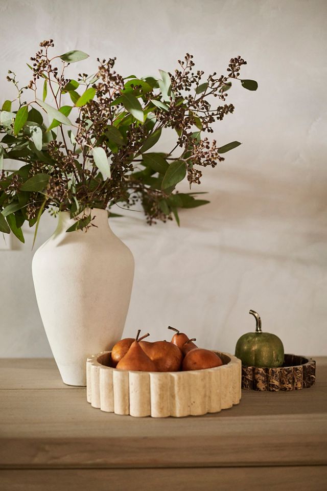 Scallop Red Levanto Marble Serving Bowl #3