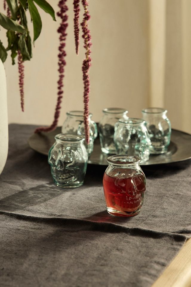 Skull Recycled Glass Shot Glasses, Set of 6 #1