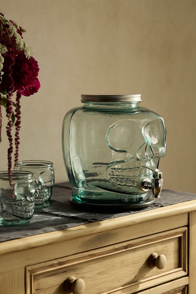 Skull Recycled Glass Drink Dispenser #2