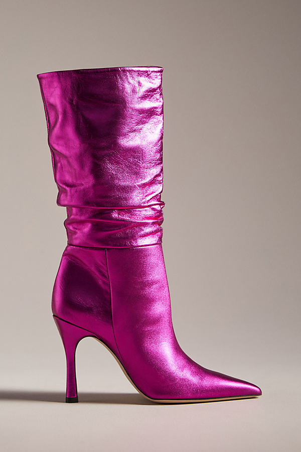 Custommade Axelle Metallic Boots In Pink