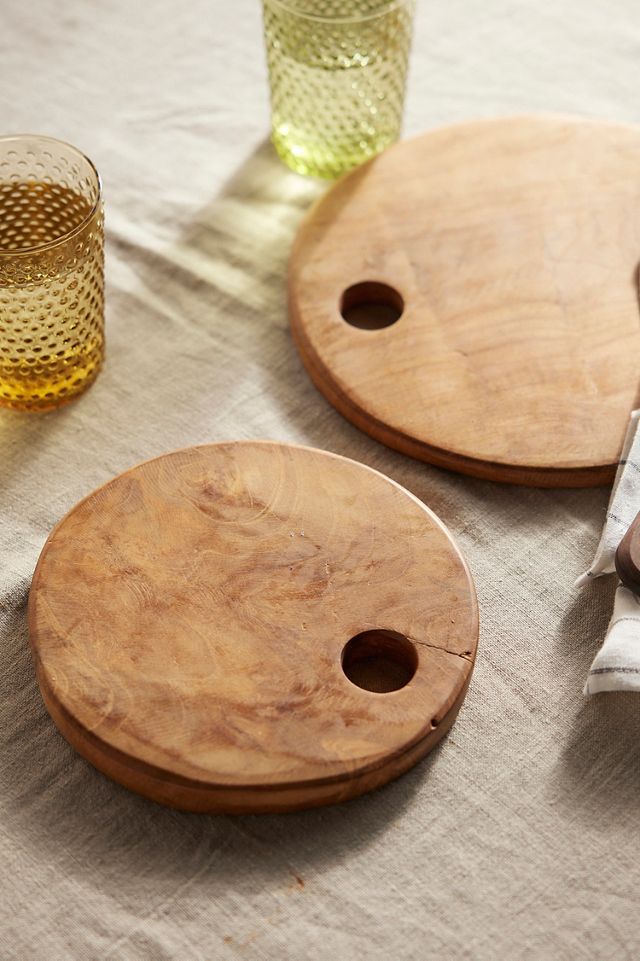 Teak Serving Board, Round #1