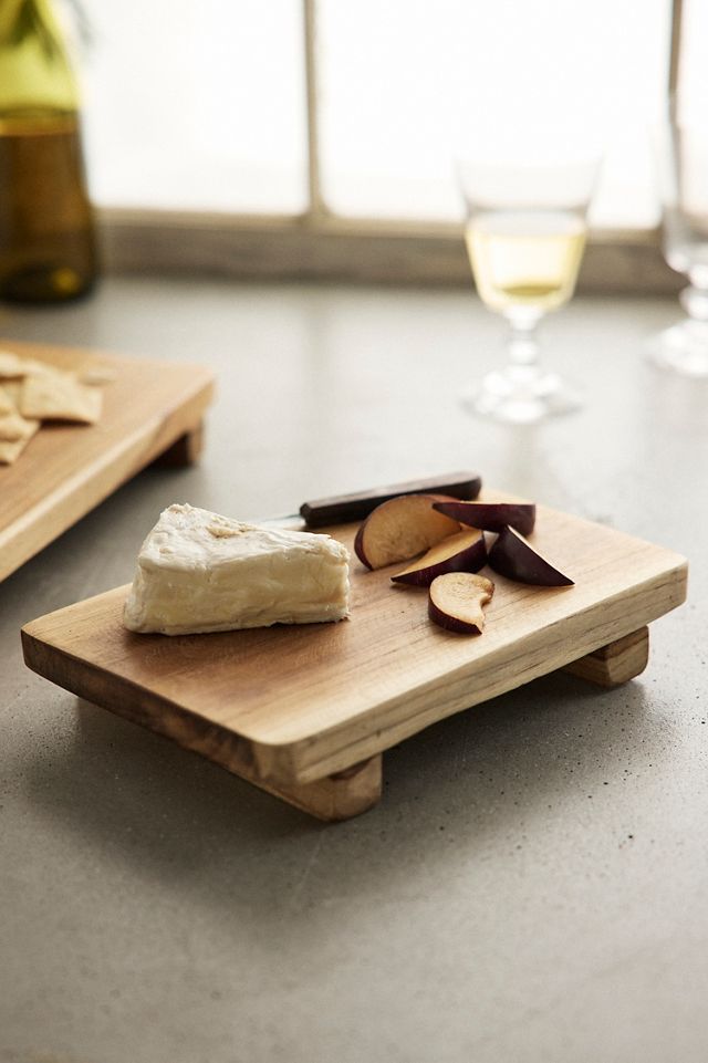 Footed Teak Serving Board, Rectangle #2