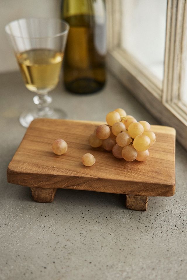 Footed Teak Serving Board, Rectangle #3
