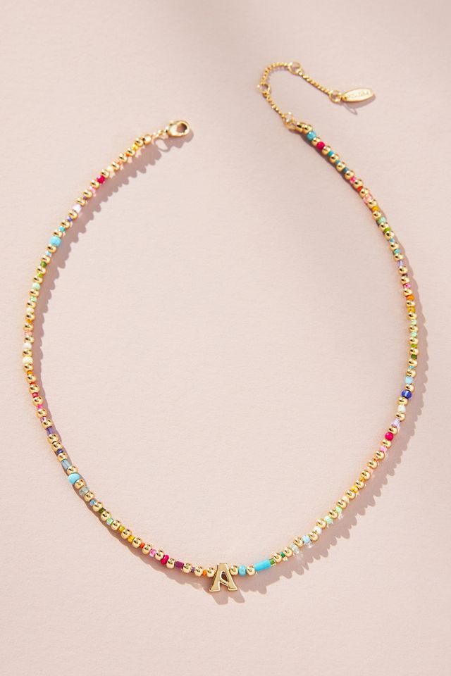 Monogram Beaded Necklace #1
