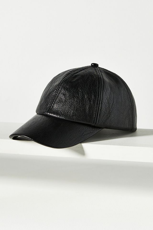 Faux Leather Baseball Cap