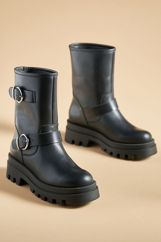 Black moto sale boots