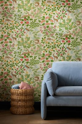 Woodland Floral Peel-and-Stick Wallpaper By Ben & Erin Napier ...