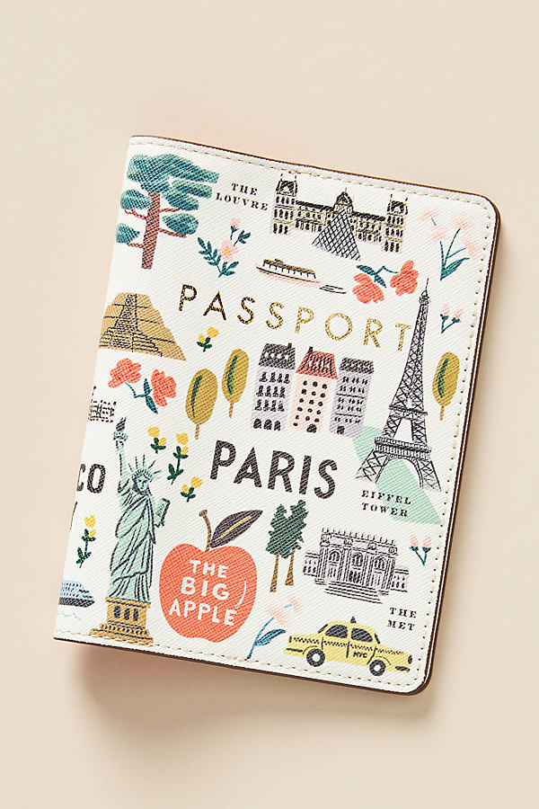 Rifle Paper Co . Passport Holder In Red