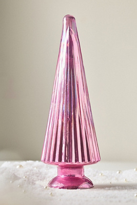 Anthropologie Glass Tree Decorative Object In Pink