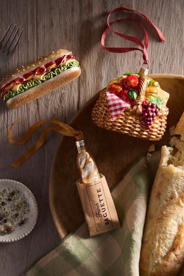 French Baguette Glass Ornament #1