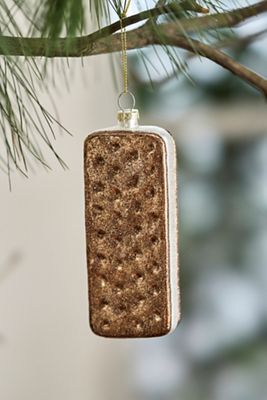 Ice Cream Sandwich Glass Ornament